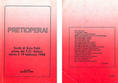 n° 4-5 1988 Scritti di Sirio Politi primo dei PO italiani