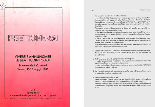 n° 8 1989 Vivere e annunciare le beatitudini oggi