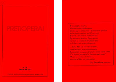 n° 15 1991 Testimonianze lavoro e Chiesa…
