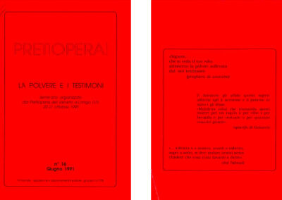 n° 16 1991 La polvere e i testimoni