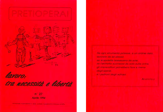 n° 27 1994 Lavoro: tra necessità e libertà